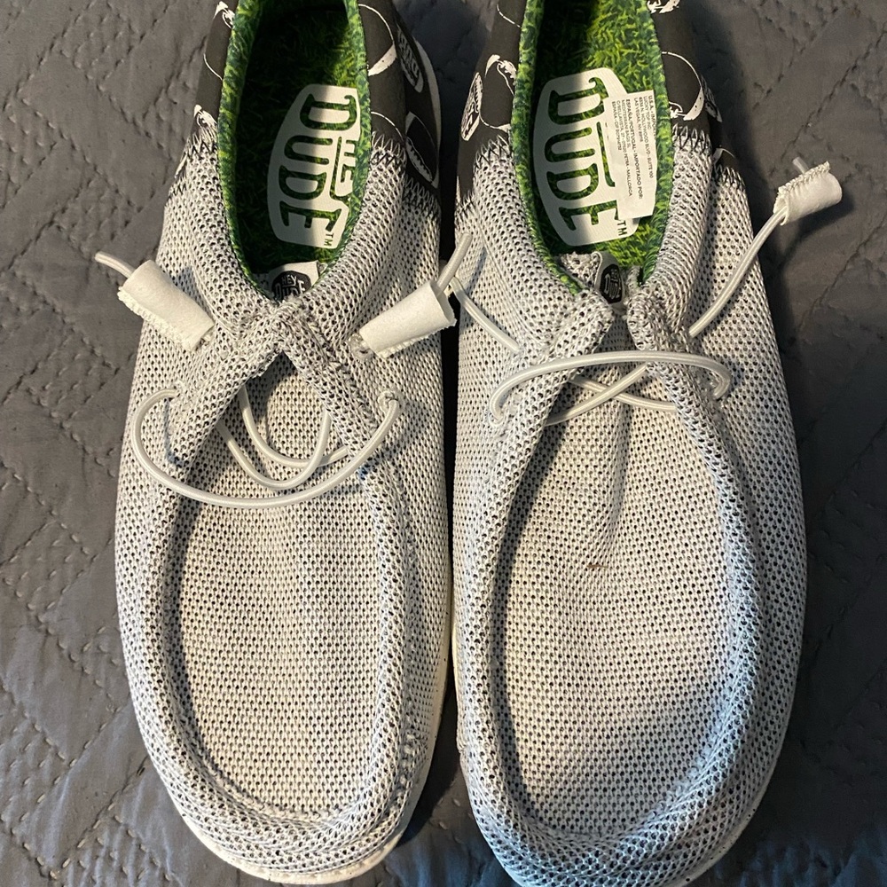 Hey Dude Wally Funk Game Day Light Grey Casual Loafers
